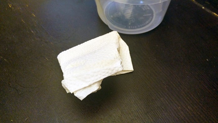 Invisalign in a napkin Invisalign trays wrapped in a napkin