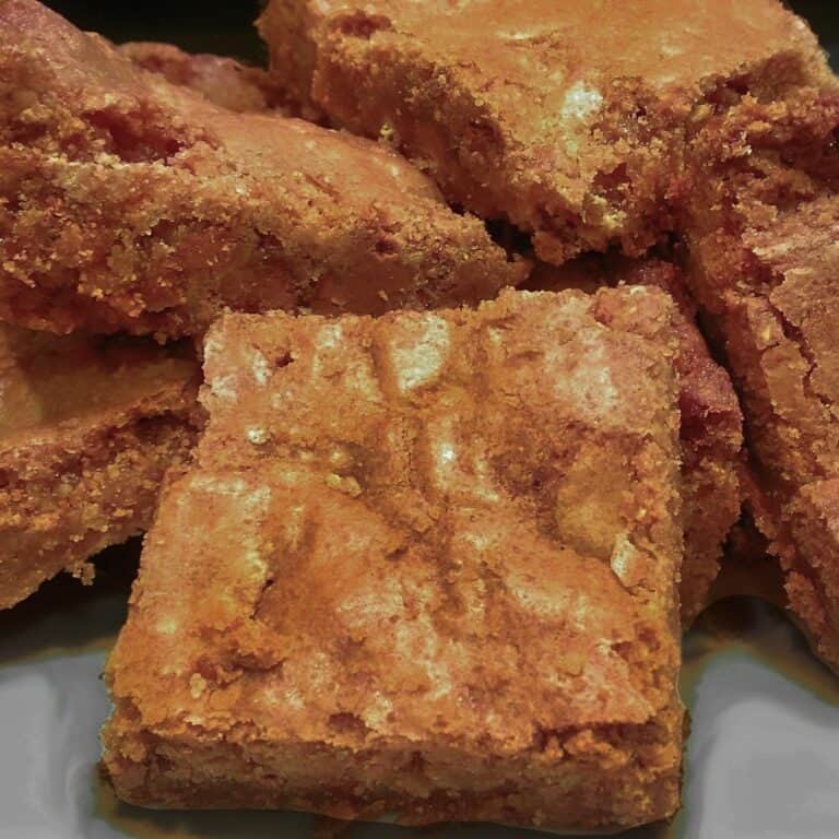 Blondies cut into squares.