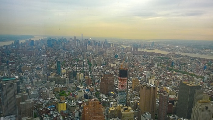 One World Observatory - view uptown, including Empire State Building