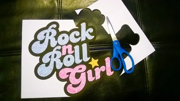 Rock n Roll Girl iron-on for Darla Sherman costume from Finding Nemo.