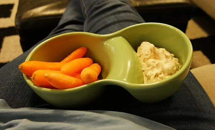 Chip and dip bowl with carrots from uncommongoods.