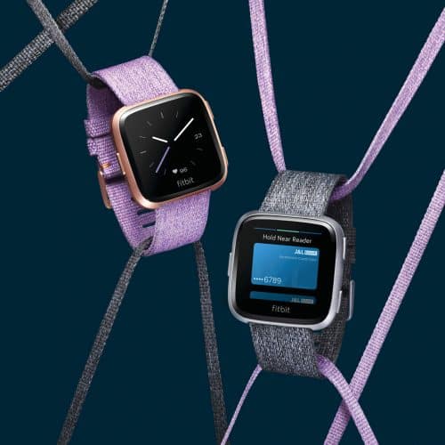 Take a look at the gorgeous new #Fitbit smartwatch, the Versa! It's waterproof to 50 meters, the bands are interchangeable, the design is elegant, and it does everything you want a smartwatch to do plus some things you didn't know a smartwatch could do! You can keep over 300 songs and 3 guided workouts on the watch (no phone needed), track all of your activities, get notifications from your phone, and so much more.