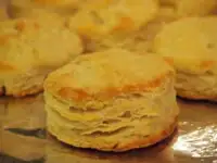Biscuits on a pan.