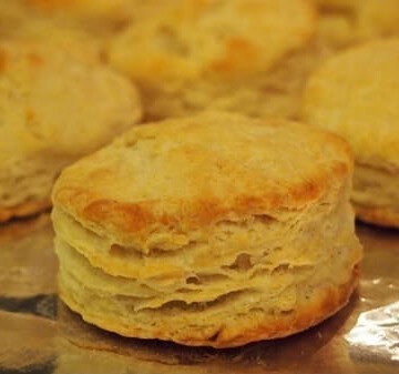 Biscuits on a pan.
